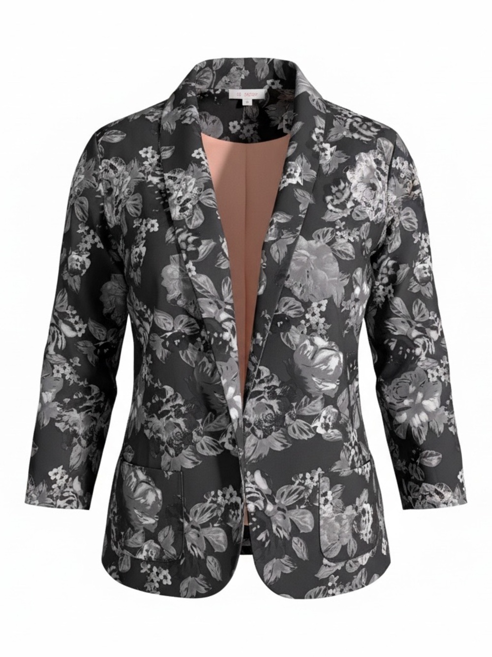 Black/Grey  Floral Print Blazer Size XL